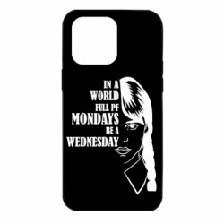 Чехол для iPhone 14 Pro Max Wednesday girl - PrintSalon