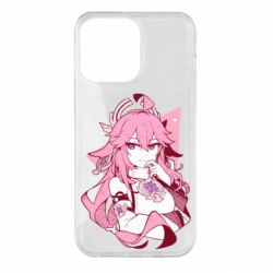 Чехол для iPhone 14 Pro Max Yae Miko portrait - PrintSalon