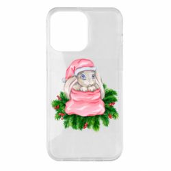 Чехол для iPhone 14 Pro Max Заяц Новогодний - PrintSalon