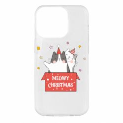 Чехол для iPhone 14 Pro Meowy Christmas ( present box ) - PrintSalon