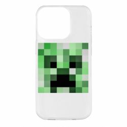 Чехол для iPhone 14 Pro Minecraft minimalist Creeper - PrintSalon