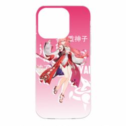 Чохол для iPhone 14 Pro Mischievous Yae Miko - PrintSalon