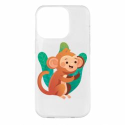 Чехол для iPhone 14 Pro Monkey. Fuck You - PrintSalon