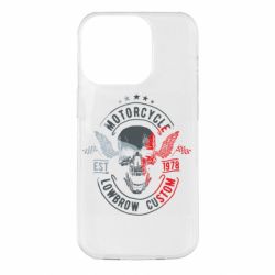 Чехол для iPhone 14 Pro Moto skull - PrintSalon