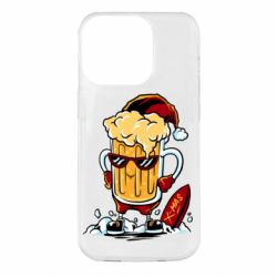 Чехол для iPhone 14 Pro New Year's beer - PrintSalon