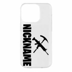 Чехол для iPhone 14 Pro Nickname fortnite weapons - PrintSalon