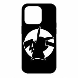 Чехол для iPhone 14 Pro Pikachu silhouette - PrintSalon