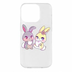Чехол для iPhone 14 Pro Rabbits In Love - PrintSalon
