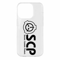 Чохол для iPhone 14 Pro SCP logo text - PrintSalon