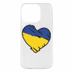 Чехол для iPhone 14 Pro Украина сердце с царапинами - PrintSalon