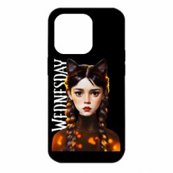 Чехол для iPhone 14 Pro Венздей кошка - PrintSalon