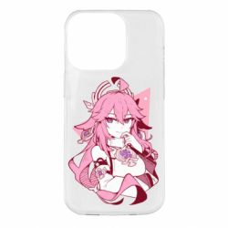 Чехол для iPhone 14 Pro Yae Miko portrait - PrintSalon