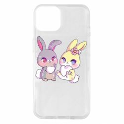 Чехол для iPhone 14 Rabbits In Love - PrintSalon
