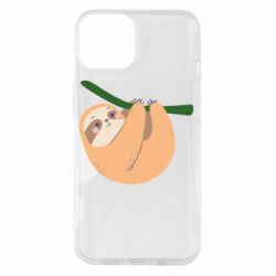 Чехол для iPhone 14 Sloth on a branch - PrintSalon