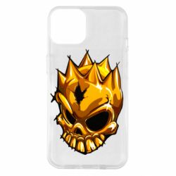 Чехол для iPhone 14 Standoff - Gold Skull - PrintSalon