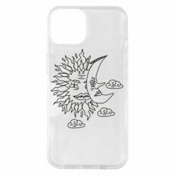 Чехол для iPhone 14 Sun and Moon faces - PrintSalon