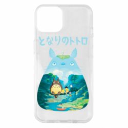 Чехол для iPhone 14 Тоторо на рыбалке - PrintSalon