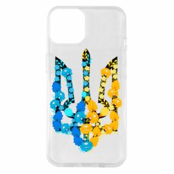 Чохол для iPhone 14 Тризуб квіти Україна - PrintSalon