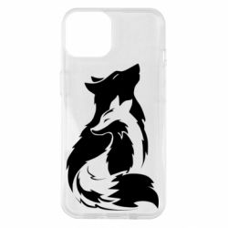 Чохол для iPhone 14 Wolf And Fox-PrintSalon Чохол для iPhone 14 Wolf And Fox