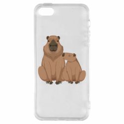 Чехол для iPhone5/5S/SE Две капибары - PrintSalon