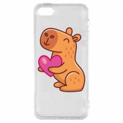 Чехол для iPhone5/5S/SE Капибара сердечко - PrintSalon