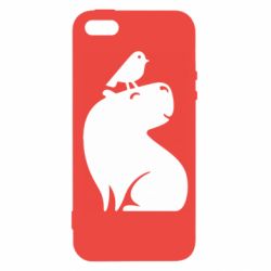 Чохол для iphone 5/5S/SE Копібара та Пташка - PrintSalon
