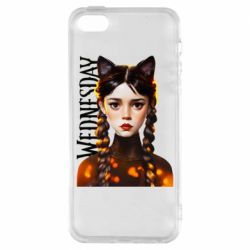 Чехол для iPhone5/5S/SE Венздей кошка - PrintSalon