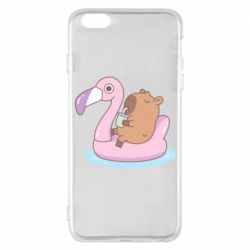 Чехол для iPhone 6 Plus/6S Plus Capybara Chilling - PrintSalon