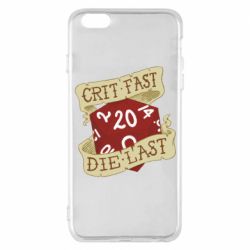 Чехол для iPhone 6 Plus/6S Plus Crit fast - die last - PrintSalon