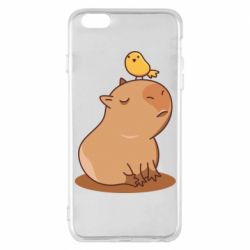 Чохол для iPhone 6 Plus/6S Plus Капібара з пташкою