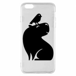 Чохол для iPhone 6 Plus/6S Plus Копібара та Пташка - PrintSalon