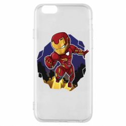 Чехол для iPhone 6/6S Flying Iron man - PrintSalon