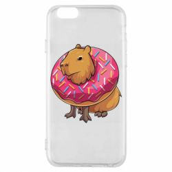 Чехол для iPhone 6/6S Пончик с капибарой - PrintSalon