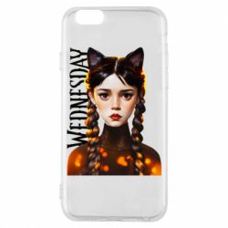 Чехол для iPhone 6/6S Венздей кошка - PrintSalon