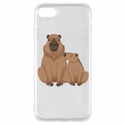 Чехол для iPhone 7 Две капибары - PrintSalon
