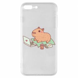 Чехол для iPhone 7 Plus Capybara With Laptop - PrintSalon