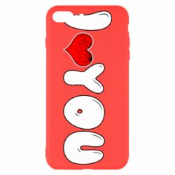 Чехол для iPhone 7 Plus День Валентина I love you - PrintSalon