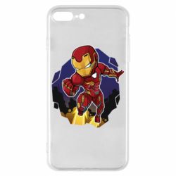 Чехол для iPhone 7 Plus Flying Iron man - PrintSalon