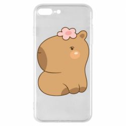 Чохол для iPhone 7 Plus Капібара з квіткою - PrintSalon