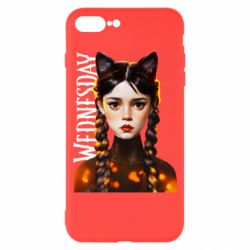 Чехол для iPhone 7 Plus Венздей кошка - PrintSalon