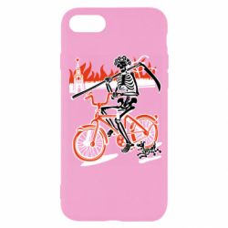 Чехол для iPhone 7 Смерть с косой в винке! Горящий кремль