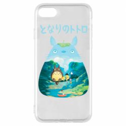Чехол для iPhone 7 Тоторо на рыбалке - PrintSalon