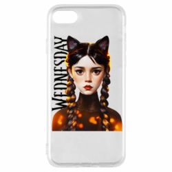 Чехол для iPhone 7 Венздей кошка