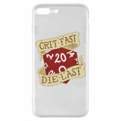Чехол для iPhone 8 Plus Crit fast - die last - PrintSalon