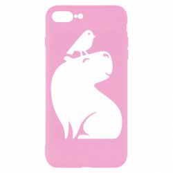Чохол для iPhone 8 Plus Копібара та Пташка - PrintSalon