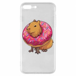 Чехол для iPhone 8 Plus Пончик с капибарой - PrintSalon