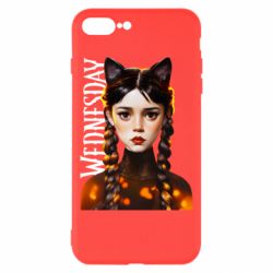 Чехол для iPhone 8 Plus Венздей кошка - PrintSalon