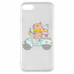 Чехол для iPhone 8 Капибара и Морская свинка - PrintSalon