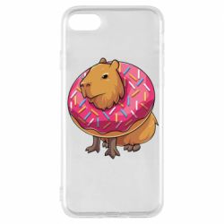 Чехол для iPhone 8 Пончик с капибарой - PrintSalon
