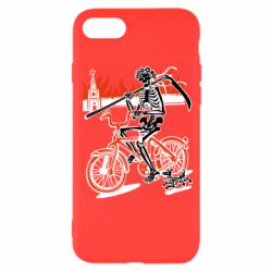 Чехол для iPhone 8 Смерть с косой в винке! Горящий кремль